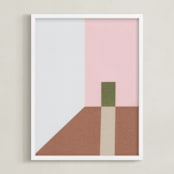 "Room Walls" - Art Print in Dusty Pink by Elliot Stokes - Framed