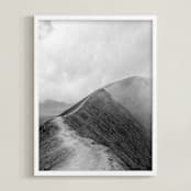 "Mighty Mount Bromo" - Art Print in Black & White by Marianne Brouwer - Framed