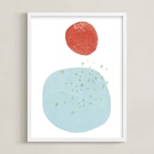 "Moonlight Rain" - Art Print in Moonlight Rain by Hi Uan Kang Haaga - Framed