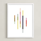 "salt water taffy" - Art Print in Bubblegum pink by Stacey Meacham - Framed
