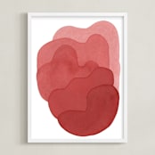 "pink composite" - Art Print in coral by Kelly Witmer - Framed