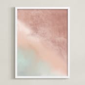 "Shoreline" - Art Print in burnt sienna by Creo Study - Framed