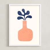 "Modern Vase #1" - Art Print in Blush by Field and Sky - Framed