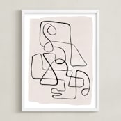 "Connected" - Art Print in Blush by Creo Study - Framed