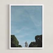 "Le Jardin" - Art Print in naturel by Claire - Framed