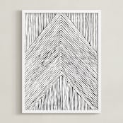 "Carved" - Art Print in Grey by Emily Kariniemi - Framed