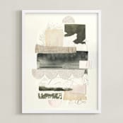 "Reflected" - Art Print in Beige by Lorent and Leif - Framed