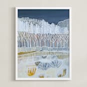 "White Woods" - Art Print in White Woods by Sarah Fitzgerald - Framed