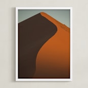 "Dunes of Africa" - Art Print in Rust by Benno and Noosa - Framed