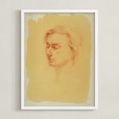 "Day Dream" - Art Print in Terra Cotta by Stephanie Chang - Framed