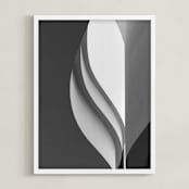 "Tulip" - Art Print in Black & white by Angie McMonigal - Framed