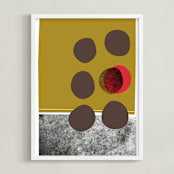 "abstracciones vol.2" - Art Print in olive by Aspacia Kusulas - Framed