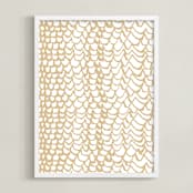 "The Rapids" - Art Print in Gold by rose lindo - Framed
