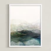 "Finding Balance No.2" - Art Print in Emerald by Karen Kardatzke - Framed