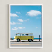 "Yellow Van II" - Art Print in Sunshine Yellow by Jennifer Little - Framed