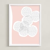 "Circle of Friends" - Art Print in Cotton Candy by Kisco Print Shop - Framed