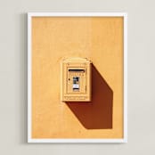 "La Poste" - Art Print in Bright Yellow by lulu and isabelle - Framed