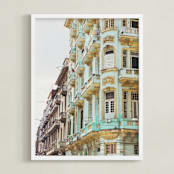 "Hermosa" - Art Print in Teal by Irene Suchocki - Framed