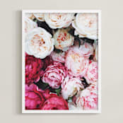 "peony palette" - Art Print in peony pink by Marabou Design - Framed