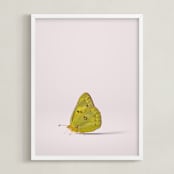 "Tiny Wings" - Art Print in Dusty Pink by Andrew McClintock - Framed