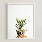 "Pining for Pineapple" - Art Print in pineapple green by Joni Tyrrell - Framed