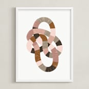 "Running in Circles" - Art Print in Sand by Pati Cascino - Framed