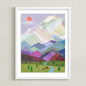 "Denali, Alaska" - Art Print in Majestic Purple by melanie mikecz - Framed