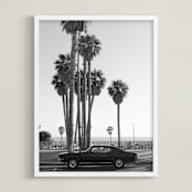 "Ocean Avenue" - Art Print in Black and White by Kaitlin Rebesco - Framed