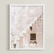 "Fortress I" - Art Print in blush by Kamala Nahas - Framed