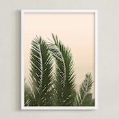 "Tropical Palm Tree" - Art Print in Golden by Wilder California - Framed