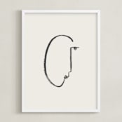 "Face Study I" - Art Print in Creamy White by Chelsea Petaja - Framed