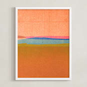 "Horizons I" - Art Print in Sunset by Sumak Studio - Framed