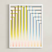 "Meeting Place" - Art Print in Olive by Jen Florentine - Framed