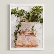"Pottery I" - Art Print in Terracotta by Crystal Lynn Collins - Framed
