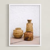 "Pottery II" - Art Print in Terracotta by Crystal Lynn Collins - Framed
