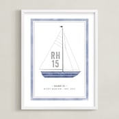"Sailboat co." - Personalized Art Print in Ocean by cambria - Framed