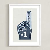 "Number One" - Personalized Art Print in Navy by Itsy Belle Studio - Framed