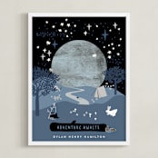 "Adventures in Nature" - Personalized Art Print in Night by Corinne Malesic - Framed