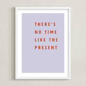 "The Present" - Art Print in Lavender Mist by Angela Garrick - Framed