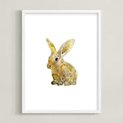 "The Country Bunny" - Art Print in Country Bunny by Michelle Waldie - Framed