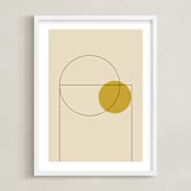 "Basketball" - Art Print in Neutral by Beth Vassalo - Framed