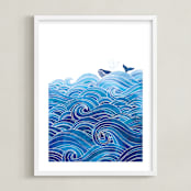 "seas the day" - Art Print in Ocean by Stardust Design Studio - Framed