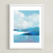 "beyond blue ridge" - Art Print in Ridge Blue by AlisonJerry - Framed