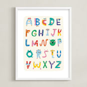 "ABC Buddies" - Art Print in Candy Shop by Nadia Hassan - Framed
