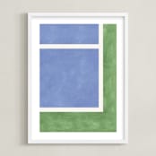 "Your Serve 2" - Art Print in Blue Deuce by Alicia Abla - Framed