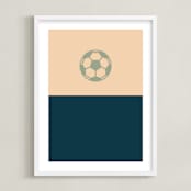 "3 Season Sport | Soccer" - Art Print in Navy by pacifica project - Framed
