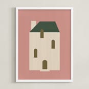 "Maisonette" - Art Print in Dusty Rose by Ani Somi - Framed