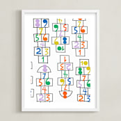 "Fun & Games II" - Art Print in Multi by Ampersand Design Studio - Framed