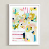 "Flip Flop" - Art Print in Olive by Lindsay Megahed - Framed