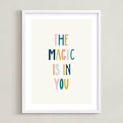 "the magic is in you" - Art Print in Buttercream by Elizabeth Bishop - Framed